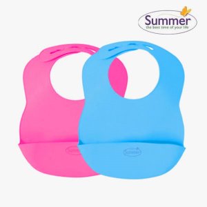 [summer infant] 썸머인펀트  실리콘 턱받이 _블루/핑크_이유식턱받이